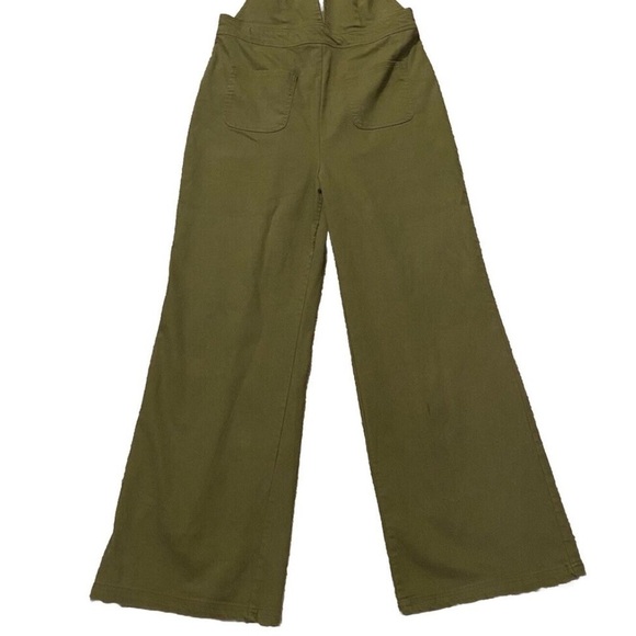 Sincerely Jules Jumpsuit military Green Plunge Front Halter Zip Up jumpsuit Sz S - Picture 9 of 10
